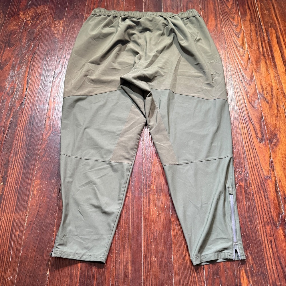 VRST Pants Mens 2XL Green Jogger Ankle Zip Mixed Media Athleisure Drawstring - Picture 4 of 12